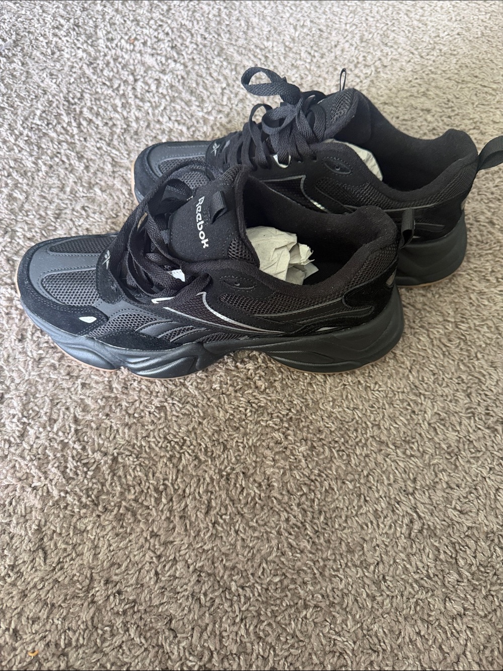Reebok Men's All-Black Mesh & Synthetic Training Shoes
